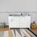 A.S. Création Lovely Kids Frise autocollante enfant - Gris, Bleu