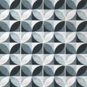 Azulejos Adhesivos Flor Abstracto - azul - lote de 12