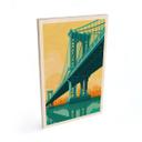 Cuadro de madera vista de la ciudad a través del puente de Manhattan - Heemskerk