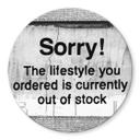Tableau sur verre rond Banksy - Out Of stock