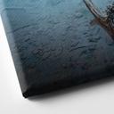 Canvas  Bjergidyl ved en sø om aftenen - Bing Li