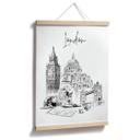 Póster Londres - Blanco y negro - Love your City