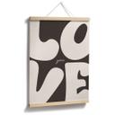Póster tipográfico Love you Retro Letters