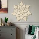 Arte en madera de álamo - Mandala flor 02