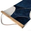 Póster de tela Equilibrio geométrico en azul y blanco - Paksoylu