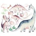 Sticker mural Kvilis - Le monde des dinosaures (19 pièces)