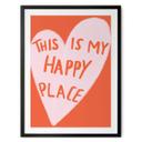 Póster Diciendo Este es mi lugar feliz con corazón - Fritsch