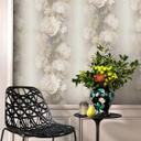 Ikke-vævet tapet, blomstermotiv tapet Aurora lysebrun