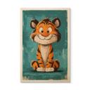 Cuadro de madera Cachorro de tigre feliz - Magnusson