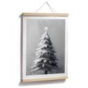 Póster del árbol de Navidad cubierto de nieve - Treechild