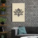Arte en madera de álamo - Flor de loto
