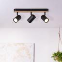 Spotbalken Luca, braun, 14,5 x 40,5 cm, Bambus Lampe