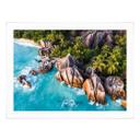 Póster Costa rocosa tropical de las Seychelles - Colombo