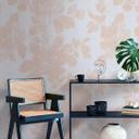 Blomstertapet beige grå - ikke-vævet tapet med blomstermønster til soveværelse og stue