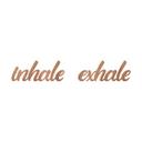 Decoración de madera letras 3D inhale exhale - caoba