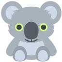 Muursticker Emoji Koala
