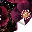 Fototapet med blomster i lilla toner - Anis-illustration - Rund - vliesetapet/selvklæbende non-woven
