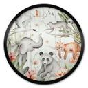 Póster Animales asiáticos en el bosque de bambú - Kvilis - Redondo
