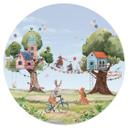 Oliver Robins - Vinilo decorativo para fiestas en la casa del árbol - Redondo