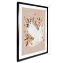 Póster de la paloma de la paz con flores pequeñas - Bloom