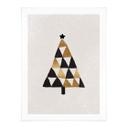 Póster geométrico del árbol de Navidad - Orara Studio