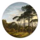 Alu-Dibond Voogd - Italienische Landschaft mit Schirmkiefern - Rund