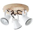 Spotrondell Naomi, beige, 13 x 28 cm, Holz Strahler
