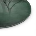 Glasschilderijen Forest Magic in the Morning Mist Green - Ms Tiff - Rond