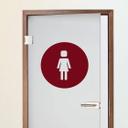 Muursticker Emoji WC Dames