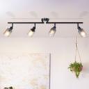 Spotrohr Leander, grau, 18 x 86 cm, Glas Lampe