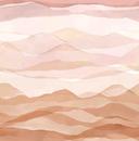 Fototapet med motiv Delikat akvarellandskab i beige og rosa 2,7 x 2,65 m