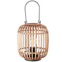 Tischleuchte Willi, braun, 26,5 x 21,5 cm, Bambus Innenleuchte
