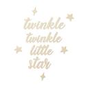 Decoración en madera de refrán - Twinkle twinkle little star - Habitación infantil - Álamo