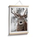 Póster Invierno - Ciervos en una nevada - Strigel