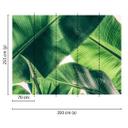 Grønt og hvidt non-woven tapet Designwalls BrokenLeaf palmetræer jungle