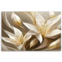 Canvasbillede, liljer glamour guld