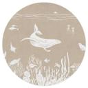 Vinilo decorativo Fascinantes criaturas marinas en el océano - Marrón - Kikki Belle - Redondo