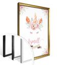 Póster Kvilis - I smell Rainbow - Unicornio con flores y pestañas