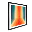 Póster mujer delante del fondo arco iris - Taudalpoi - Plaza