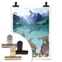 Póster Goed Blauw - Ibexes en las montañas