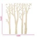 XXL panel de pared de madera de abedul - bosque con pájaros - álamo
