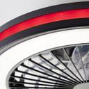 Deckenventilator mit LED-Licht Malea, schwarz, Deckenleuchte