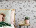 non-woven tapet grå bronze blomster til stue soveværelse køkken marburg tapet