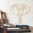 Arte en madera de álamo - Origami cabeza de elefante