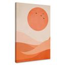 Lærredsprint - Harmonisk landskab orange - Kubistika