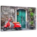 Canvasbillede, Vespa Toscana rød