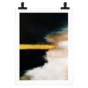 Póster Abstracto - Pinceladas doradas y negras - Haniff