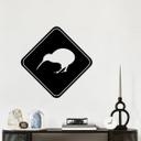 Sticker mural - Attention kiwi
