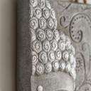 Buddha Wandskulptur - Asiatische Wanddeko aus Kunststein mit Seil - 41x78 cm