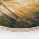 Cuadro de madera Sol en un bosque de abedules - Kado - Redondo